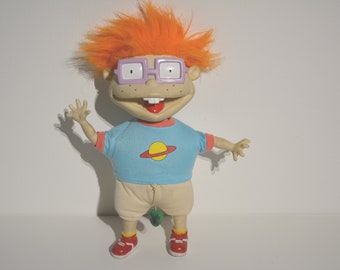 vintage 1997 Chuckie Finster The Rugrats Nickelodeon trekkoord pop speelgoed