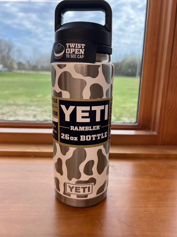 26 Oz YETI Cow Print Custom Engraved Rambler Bottle -  Sweden