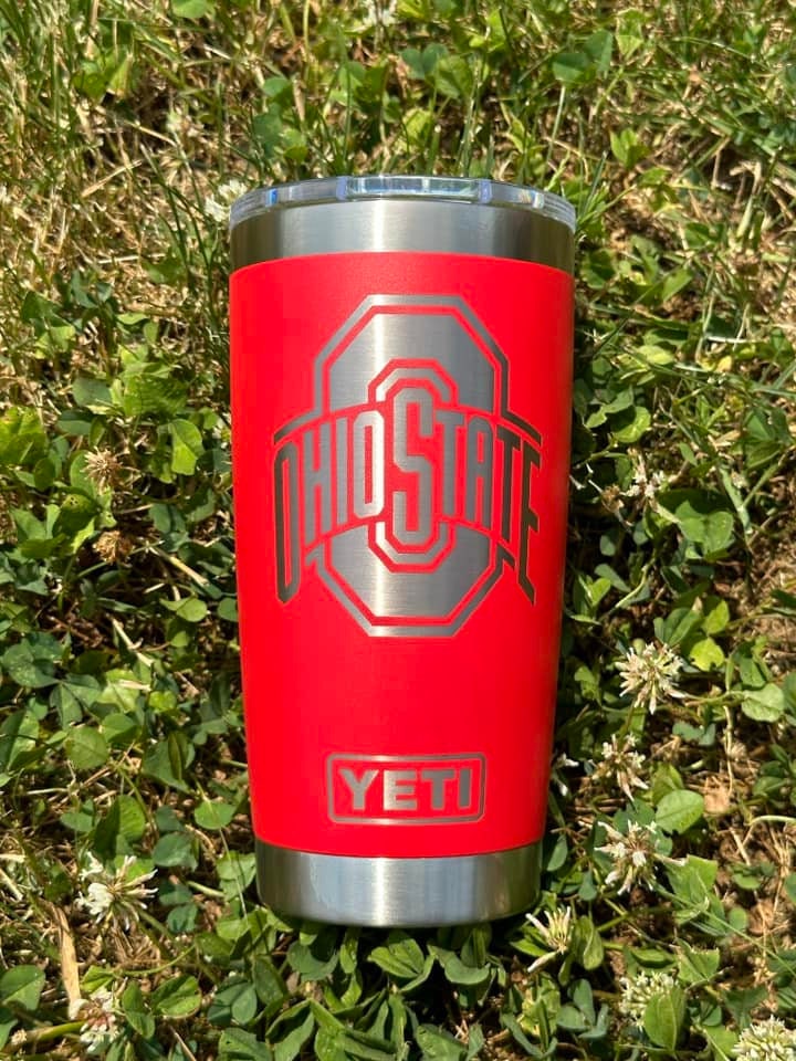 20 Oz Engraved YETI Custom Ohio Buckeye State Tumbler 