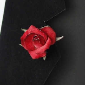 Lapel pins men Mens formal wear Fake boutonniere Rose pin Men flower lapel pin