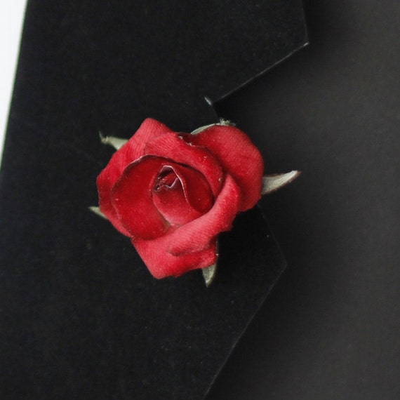 Lapel pins men Mens formal wear Fake boutonniere Rose pin Men flower lapel pin