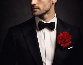 Carnation, boutonniere for men, Hadestown