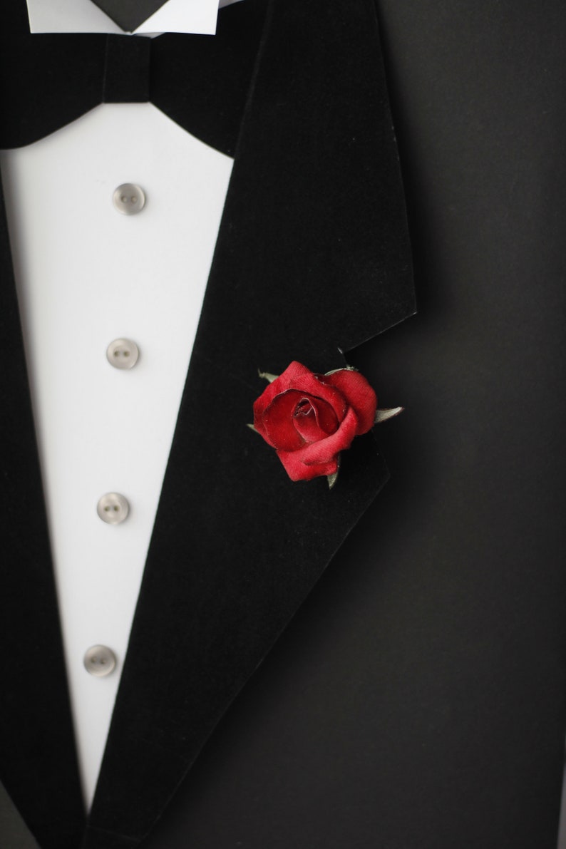 Lapel pins men Mens formal wear Fake boutonniere Rose pin