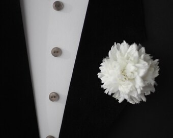 Carnation boutonniere for men