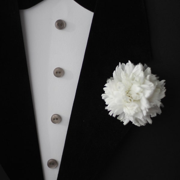 Carnation boutonniere for men