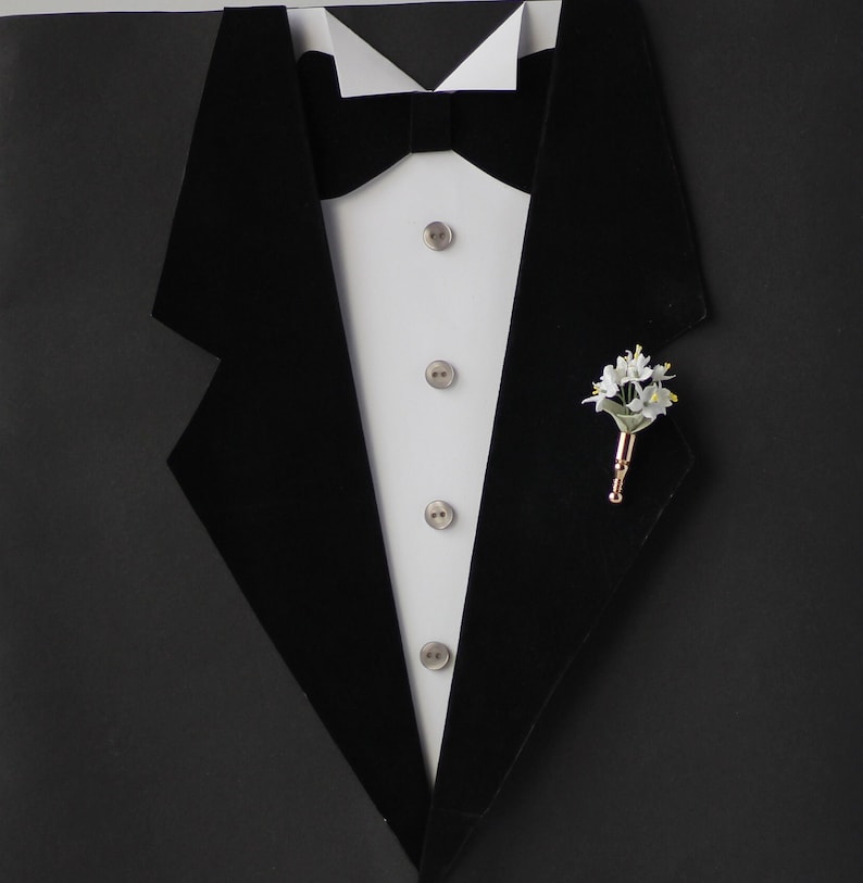 Elegant Poirot Lapel Pin - Tussie Mussie Inspired Brooch for Men with Small Wild Violets