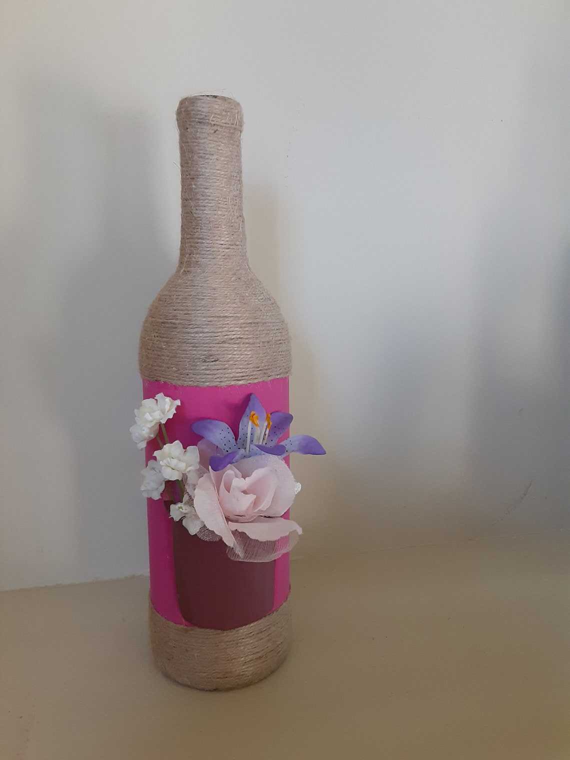 Handmade decorative bottle/Flower vase/Center piece Etsy
