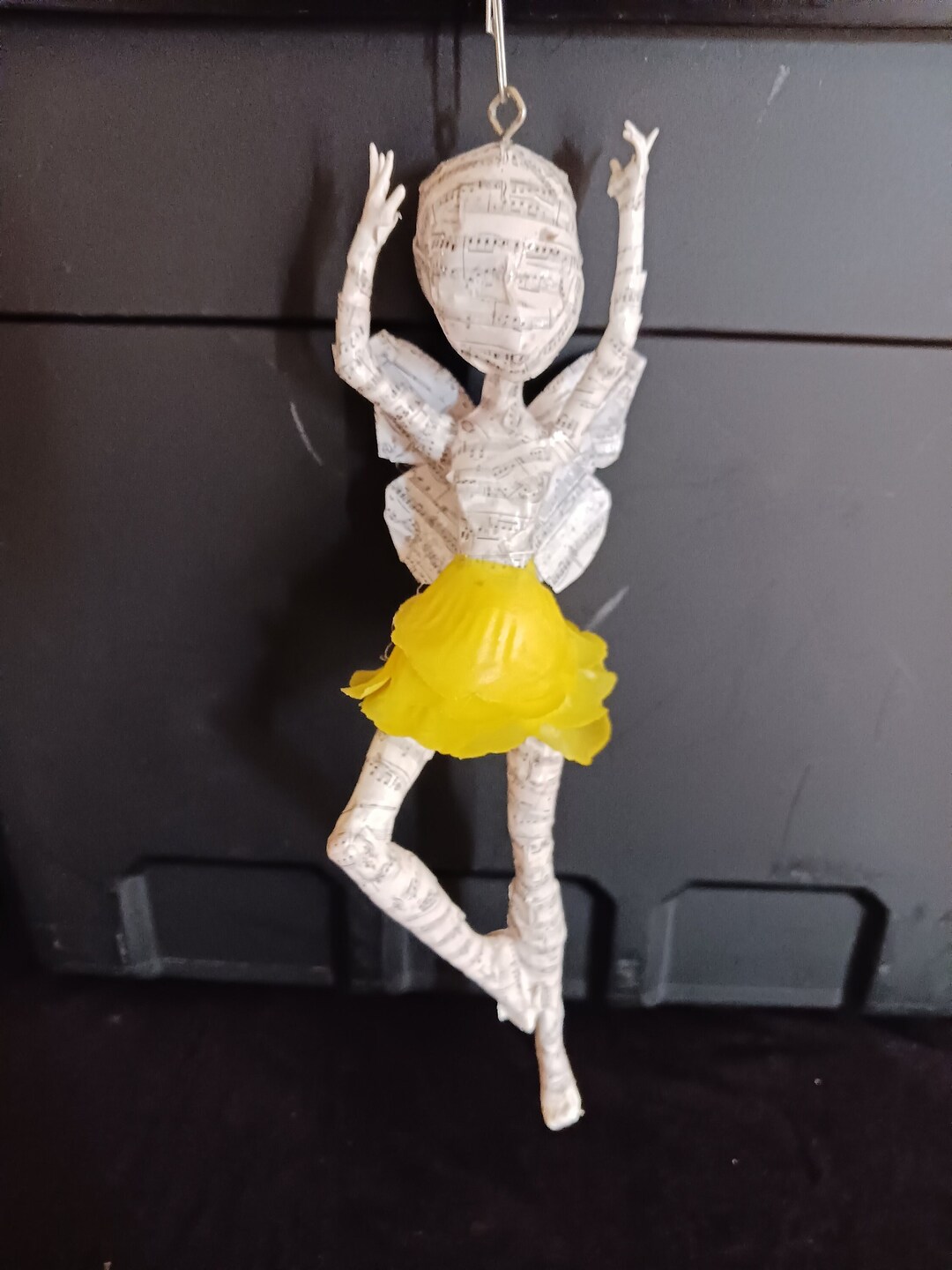 Papier Paper Mache Figure Sculpture Ballerina Fairy Pixie Cat Etsy