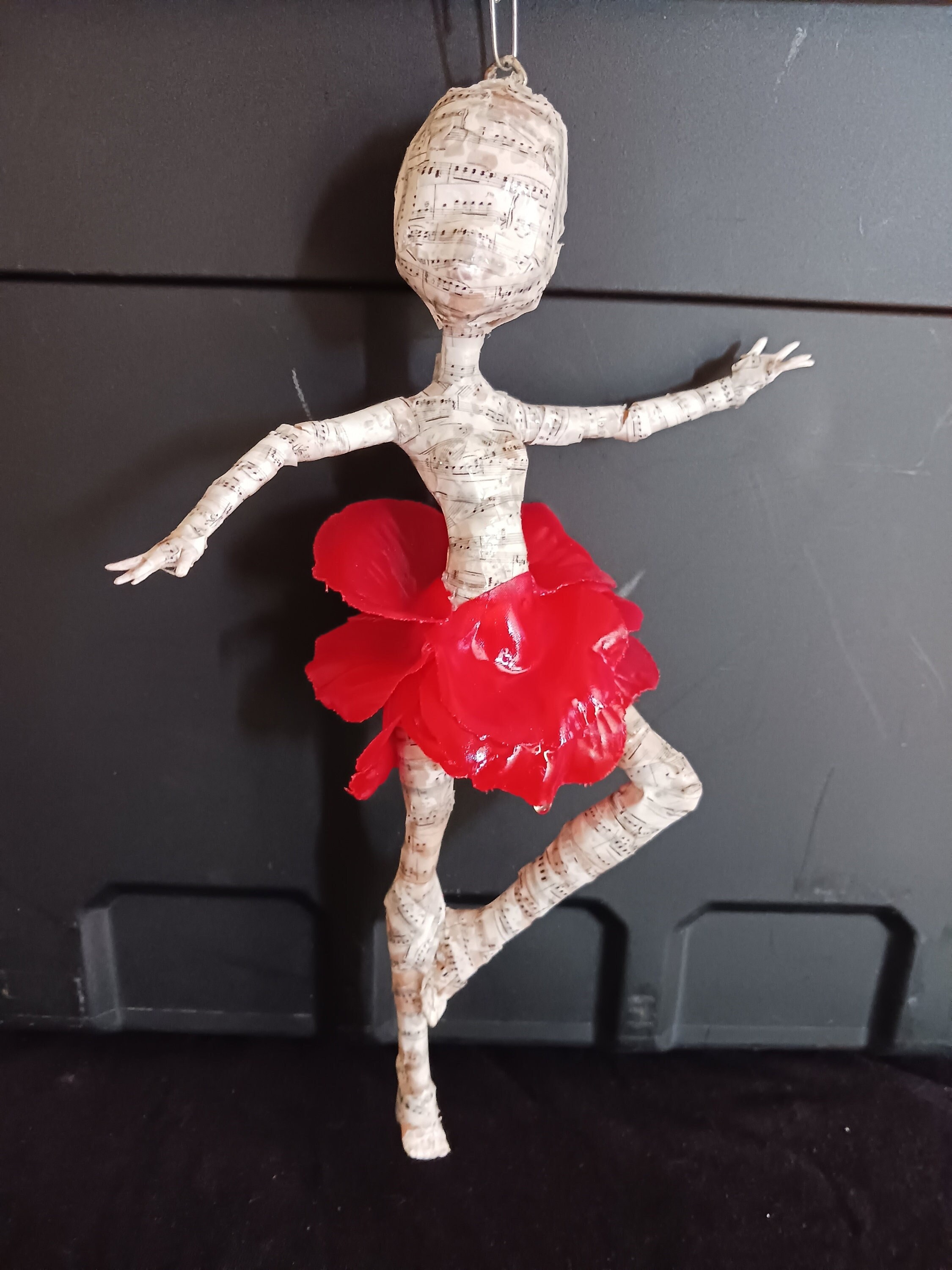 Papier Paper Mache Figure Sculpture Ballerina Fairy Pixie Cat Etsy