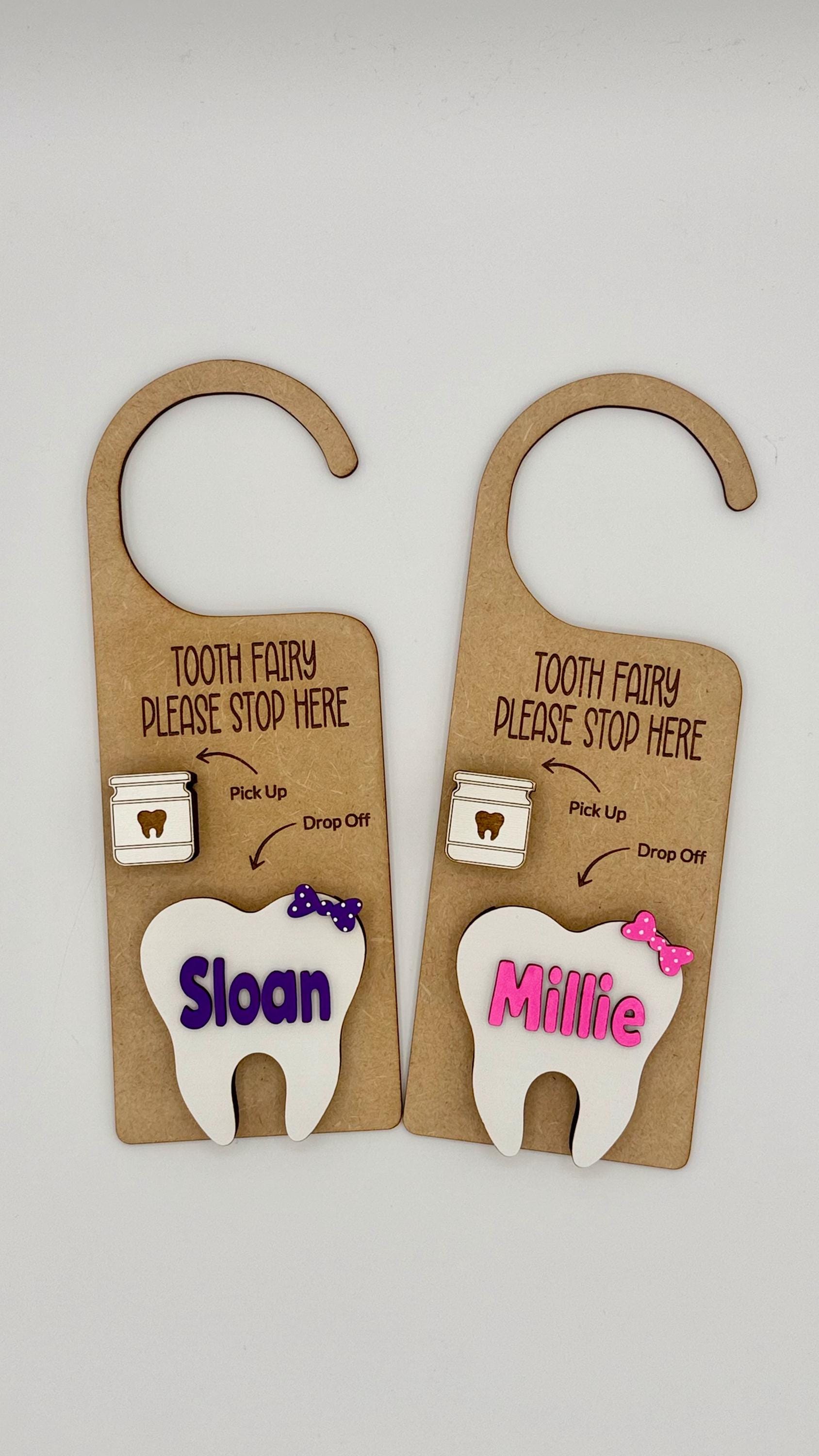Personalized Tooth Fairy Door Hanger, Custom Name Tooth Holder - Etsy