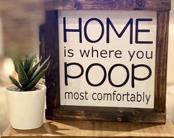 Restroom Sign-Bathroom Sign-Funny Bathroom Sign-Bathroom-Farmhouse Bathroom-Bathroom Humor-Bathroom gift-Poop-bathroom poop-Bathroom Decor
