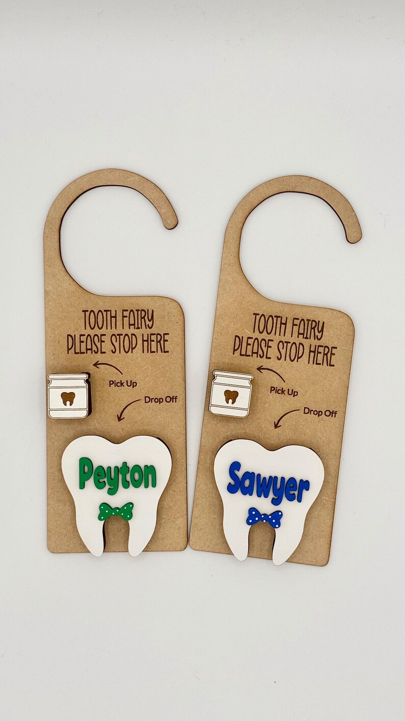 Personalized Tooth Fairy Door Hanger, Custom Name Tooth Holder - Etsy