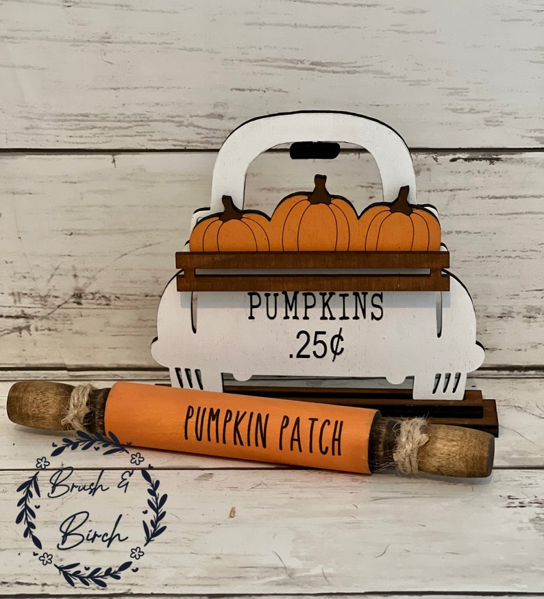 Handmade Fall Tiered Tray Set, Pumpkin Spice Decor - Etsy