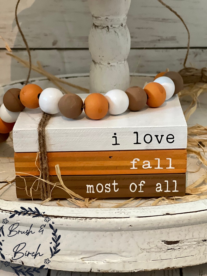 Handmade Fall Tiered Tray Set, Pumpkin Spice Decor - Etsy