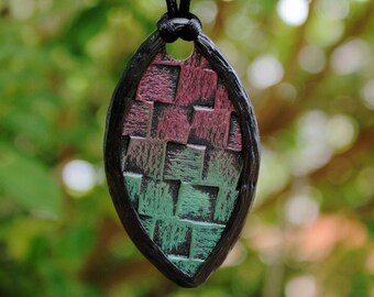 Watermelon Accented Polymer Clay Pendant