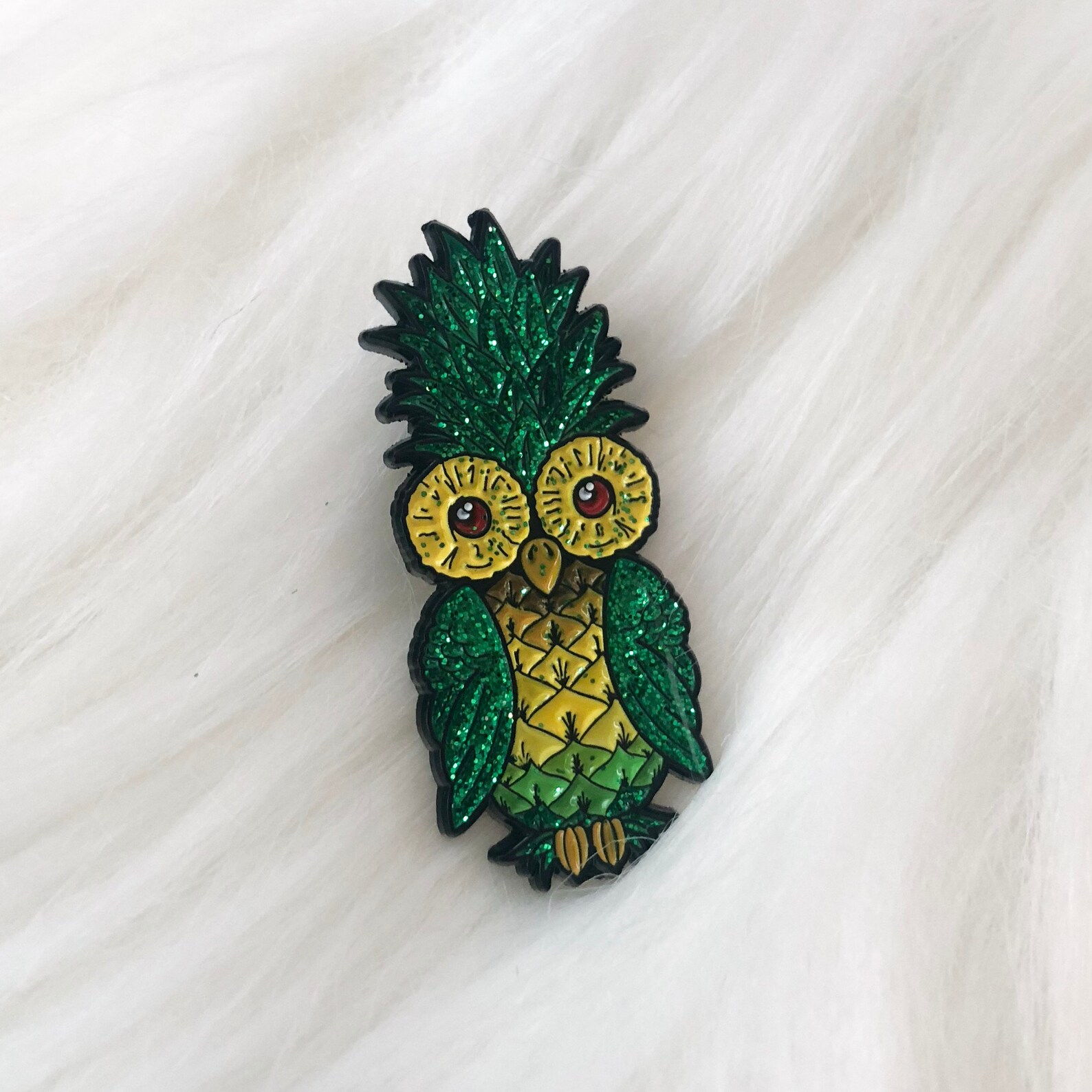 Pineapple Owl pineappowl Enamel Pin Etsy