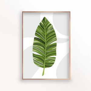 Banana Leaf Print, Tropical Leaf Wall Art, Banana Leaf Digital, Botanical Print, Musa Leaf, Nature Printable, Art Prints, Gallery Wall, 8x10