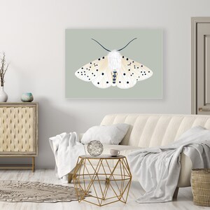 White Ermine Moth, Instant Dowload, Butterfly Print, Insect Printable, Moth Illustration, Moth Wall Art, Fluffy Speckled Moth, 18x24, 8x10 image 4