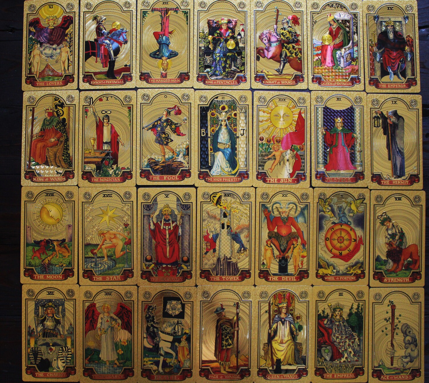 Gold Foil Tarot Cards Classic Tarot Deck 78 for Beginners With Etsy