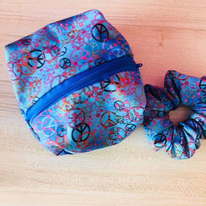 Makeup bag and scrunchie!