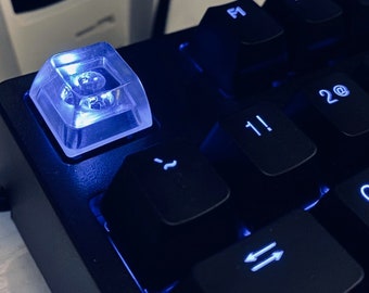 Handmade Resin Keycap Transparent Backlit Artisan Key Cap OEM Profile for All Cherry MX Switch Gaming Mechanical Keyboards