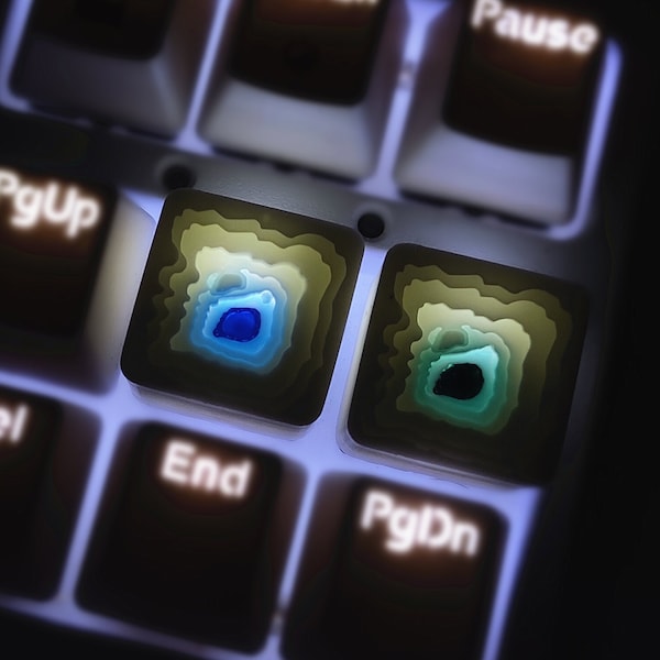 Handmade Black Hole 3D Resin Backlit Keycap SA Profile Multicolor Artisan Key Cap for Cherry MX Switch Gaming Mechanical Keyboards