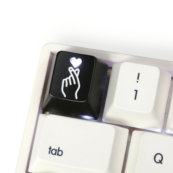 Backlit Finger Hearts Metal Esc/R4 Artisan Keycap CNC Aluminium Alloy Keycaps for Cherry MX Switch Gaming Mechanical Keyboards,Awaysome Gift