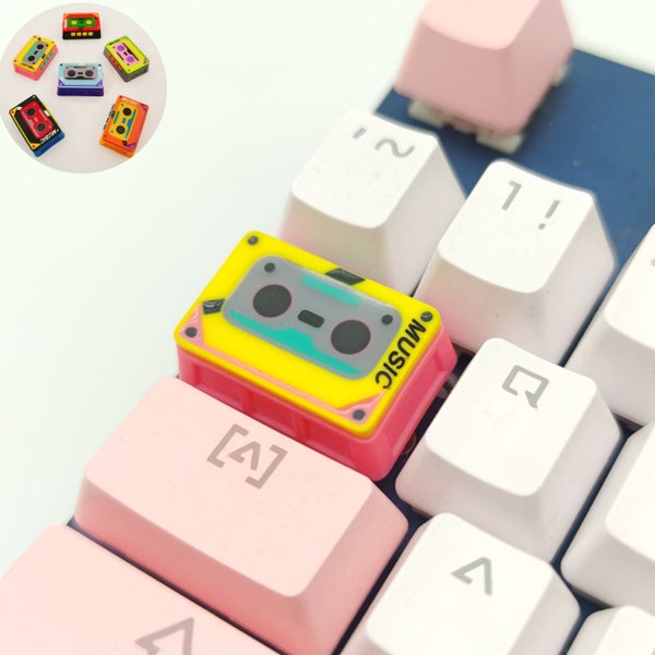 Custom 1.5u Tab WalkMan Keycaps Retro,Novelty Artisan Resin Keycap,for Cherry MX Switch Gaming Mechanical Keyboards,Gift Collection