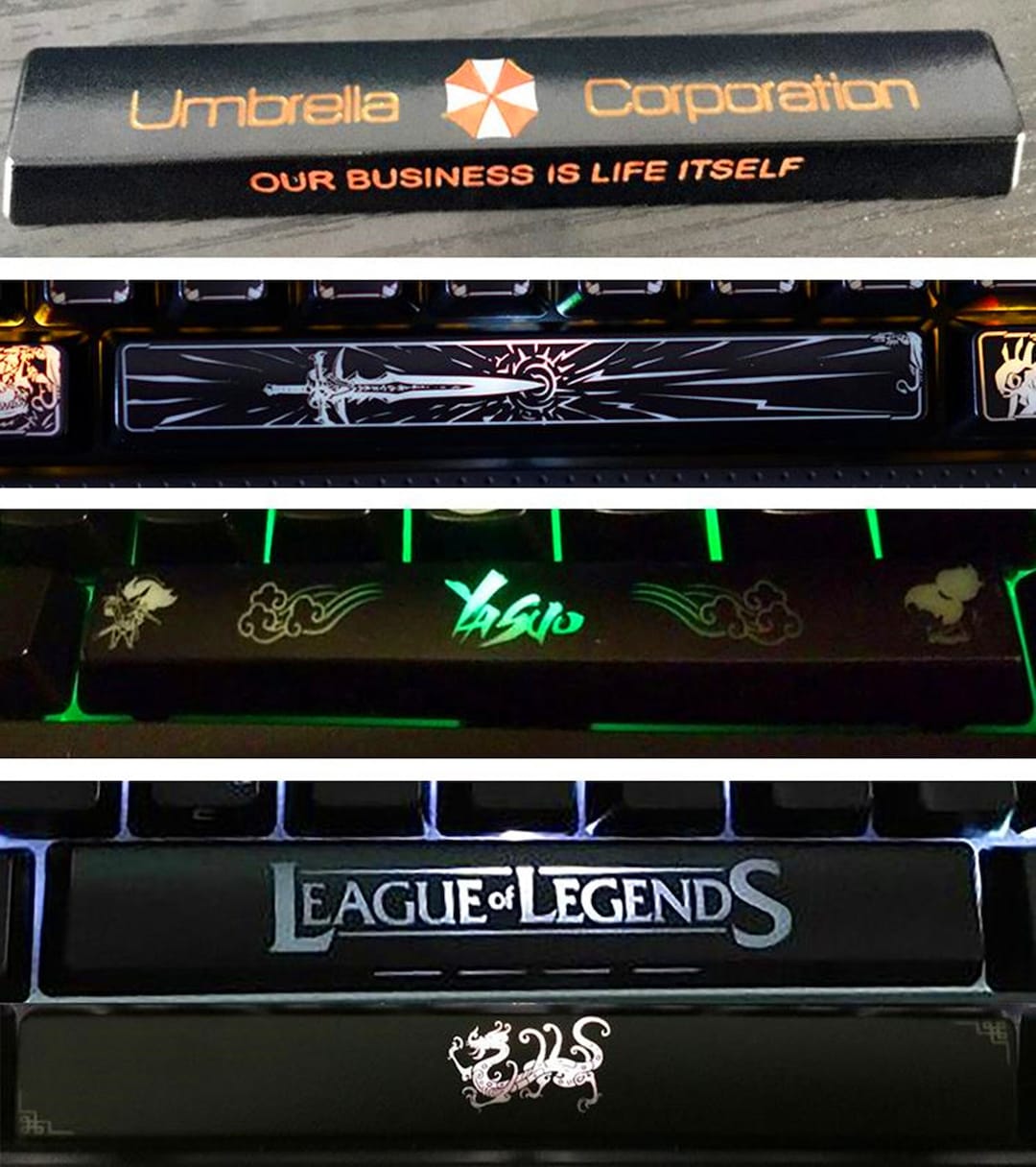 Custommade Spacebar Keycap Laser Etching Backlit Artisan Keycaps for