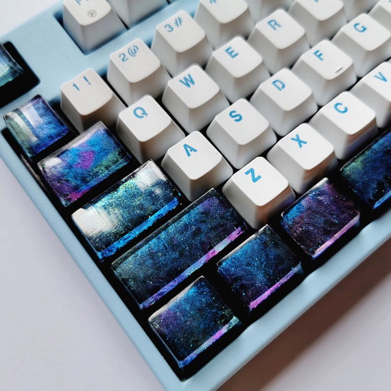 Universum Galaxy Style Resin Artisan Keycaps Set Transluzent für 