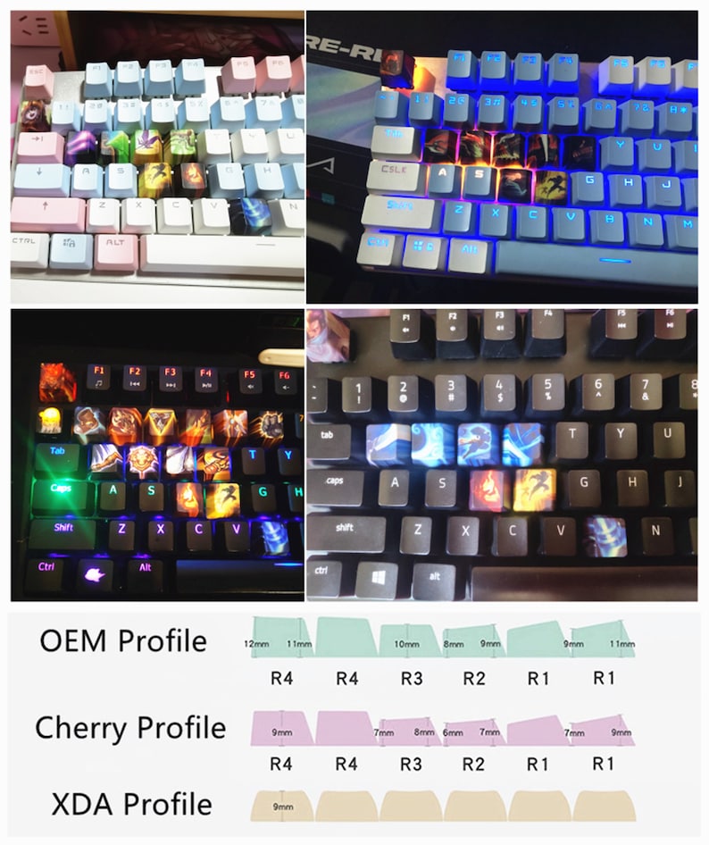 LOL Keycaps League of Legends Charaktere Game Skill Custom Etsy