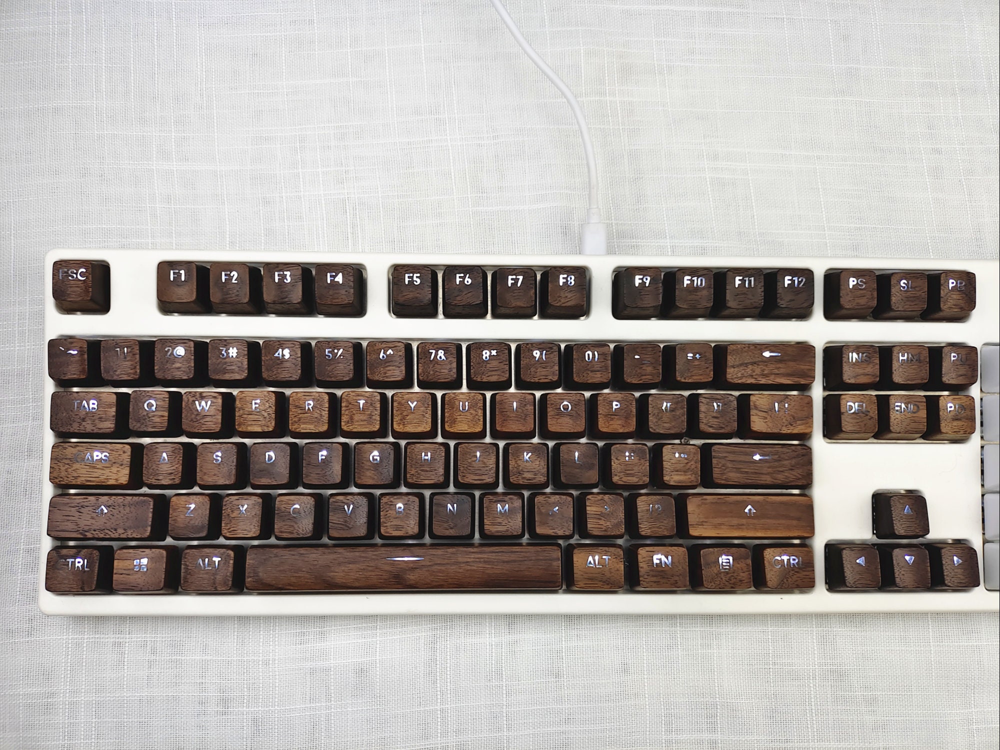 Custom Wooden Full Keycaps Setwalnut Solid Wood & Resin Etsy