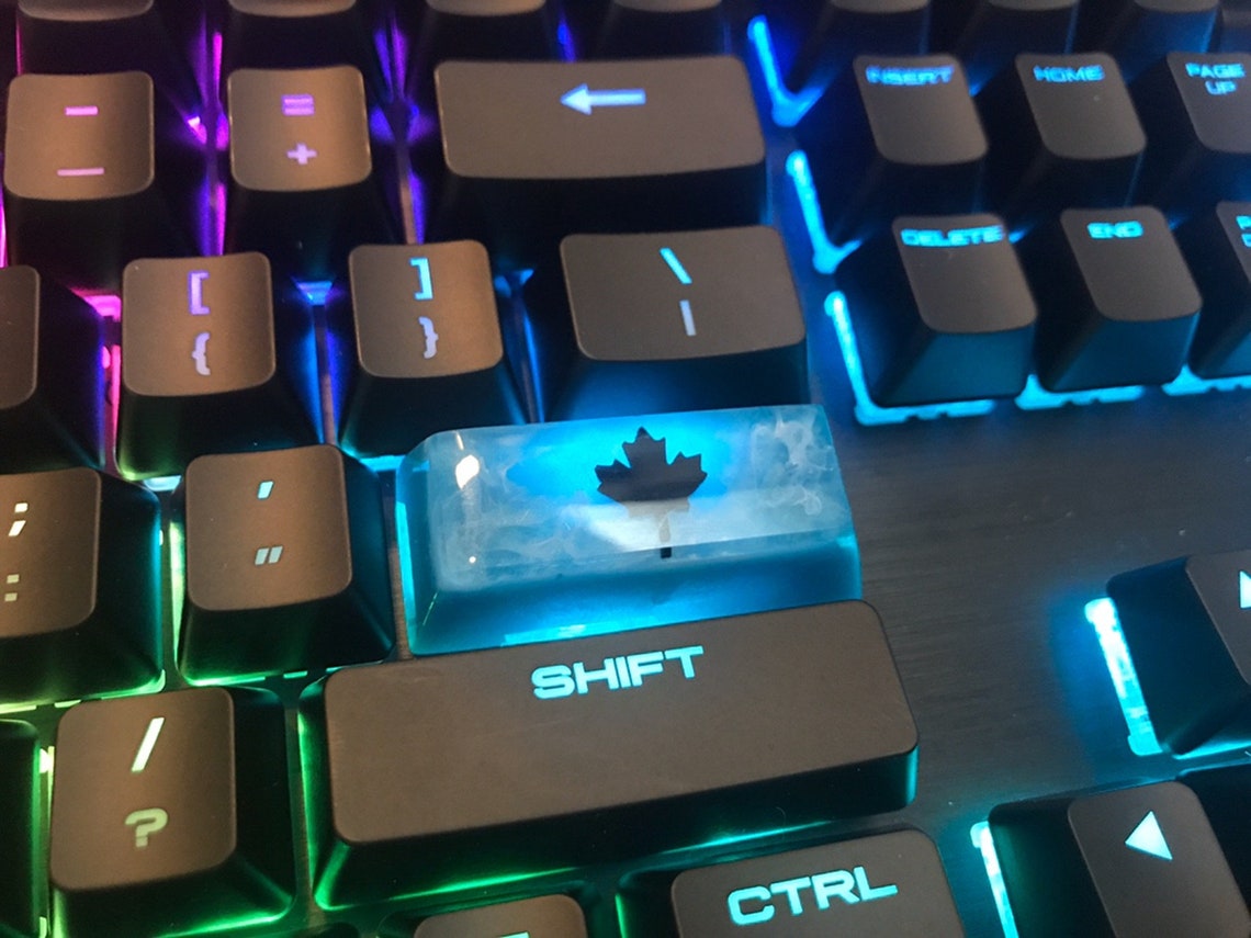 Handmade Rainbow Six Resin Backlit Artisan Keycap Black Ice Etsy