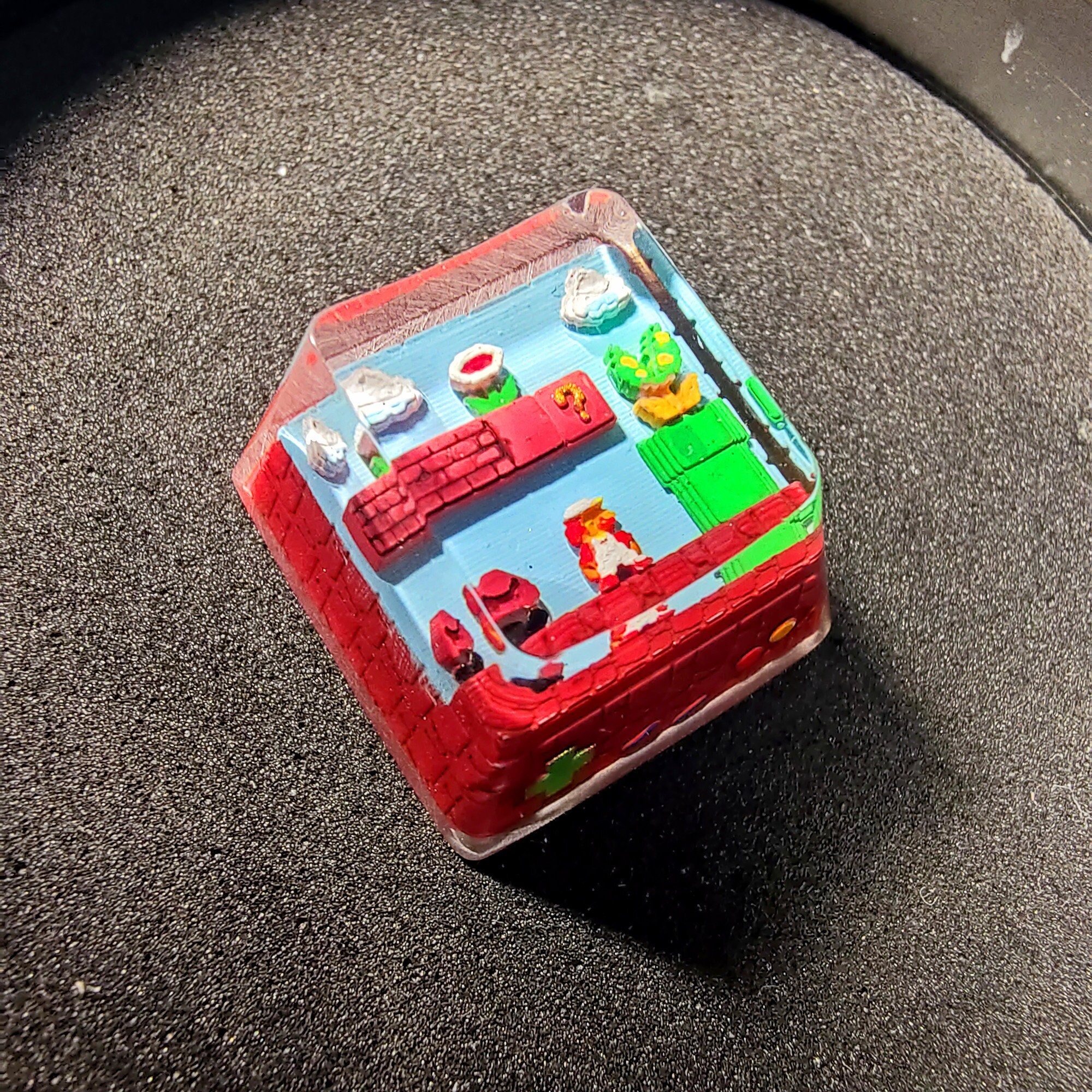 Super Mario Keycap Custom Artisan Resin Keycaps Micro Etsy