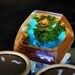 Handmade SA Profile Backlit Key Cap Hidden Fairyland Wood & Resin Artisan Keycap for All MX RGB Switches Gaming Mechanical Keyboard