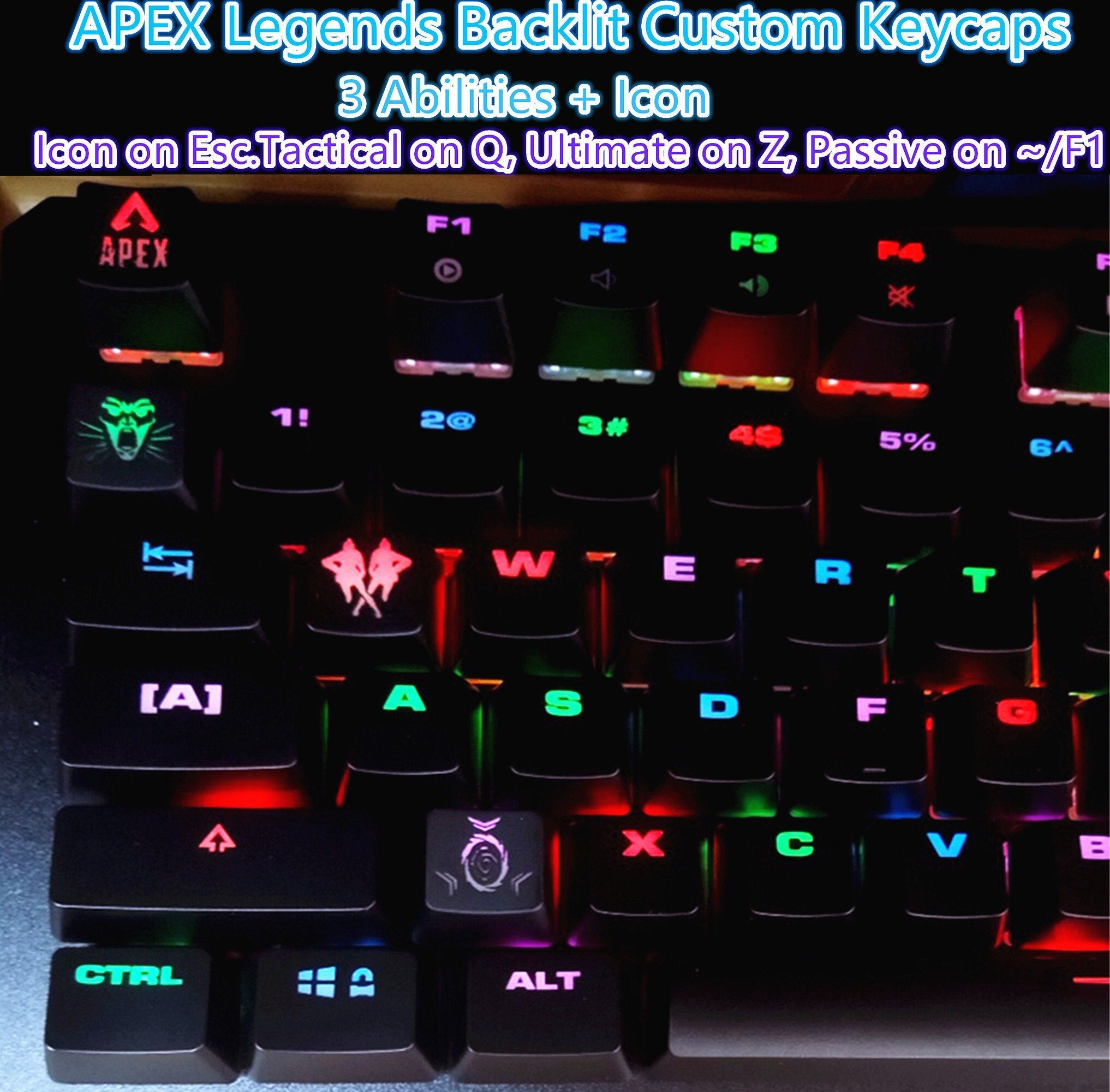 Apex Legends Backlit Custom Keycap Hero Ability Game Skill Etsy Hong Kong