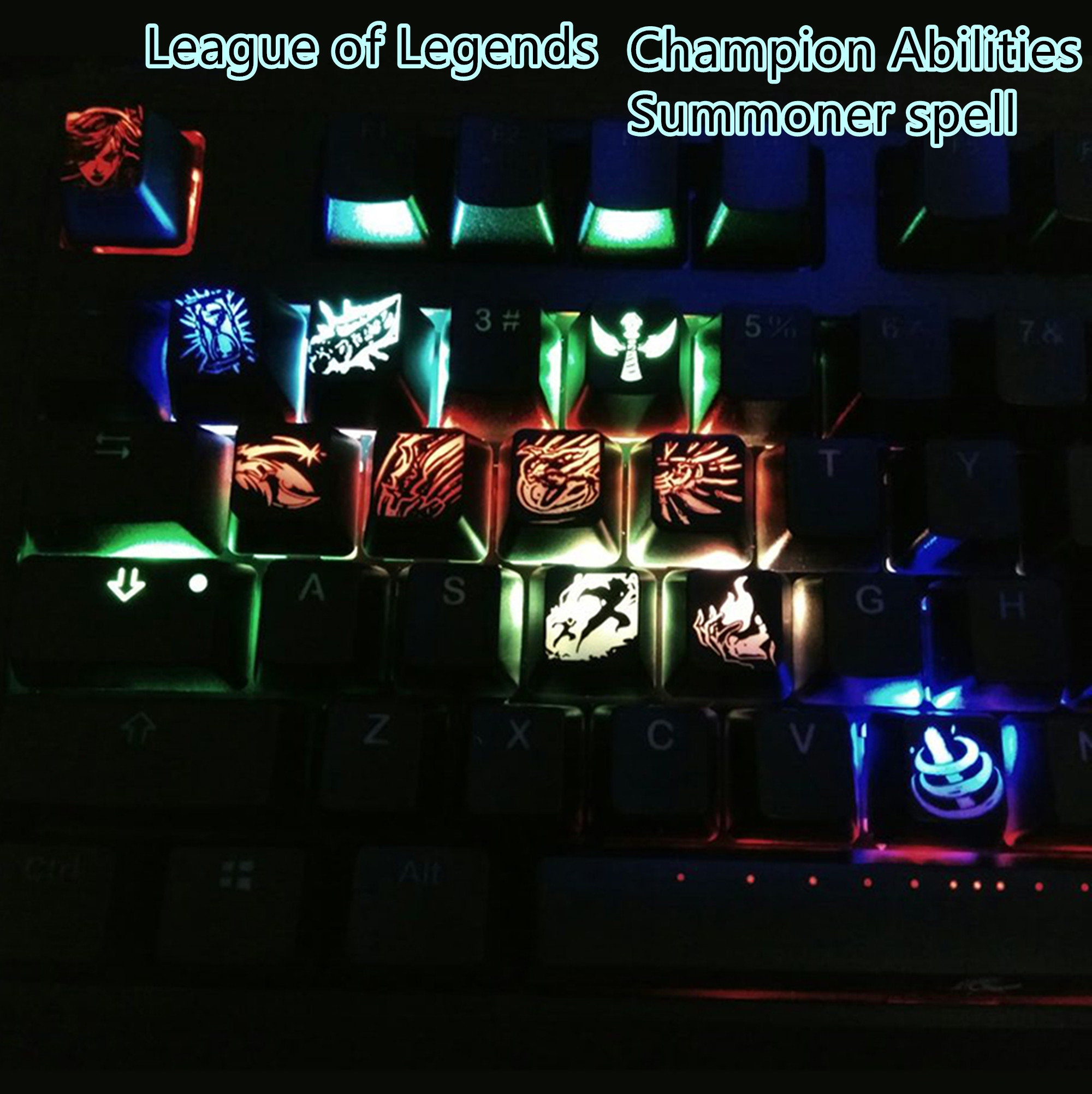  League of Legends Custom Keycaps (Champion Diana) - Laser  Engraved with Each Champion's Portrait, Passive, and Skills. Fit with Any  Mechanical Keyboard. League of Legends Gift for Gamers : Video Games