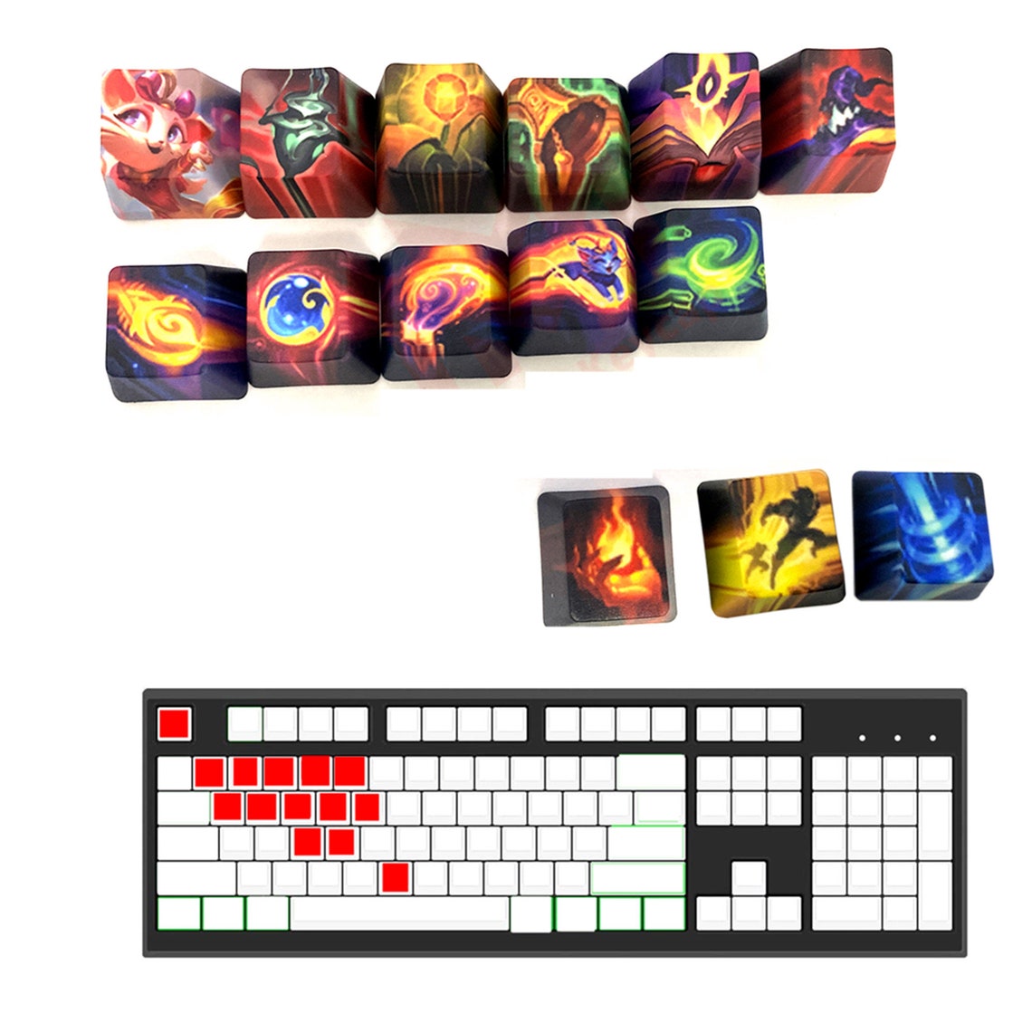 LOL Keycaps League of Legends Charaktere Game Skill Custom Etsy