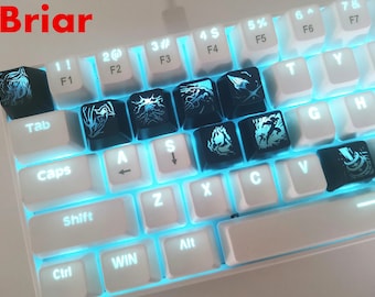 Briar,League of Legends Backlit Keycap,Custom LOL Character Ability Summoner spell Keycaps Set for Cherry MX Mechanical Gaming Keyboard