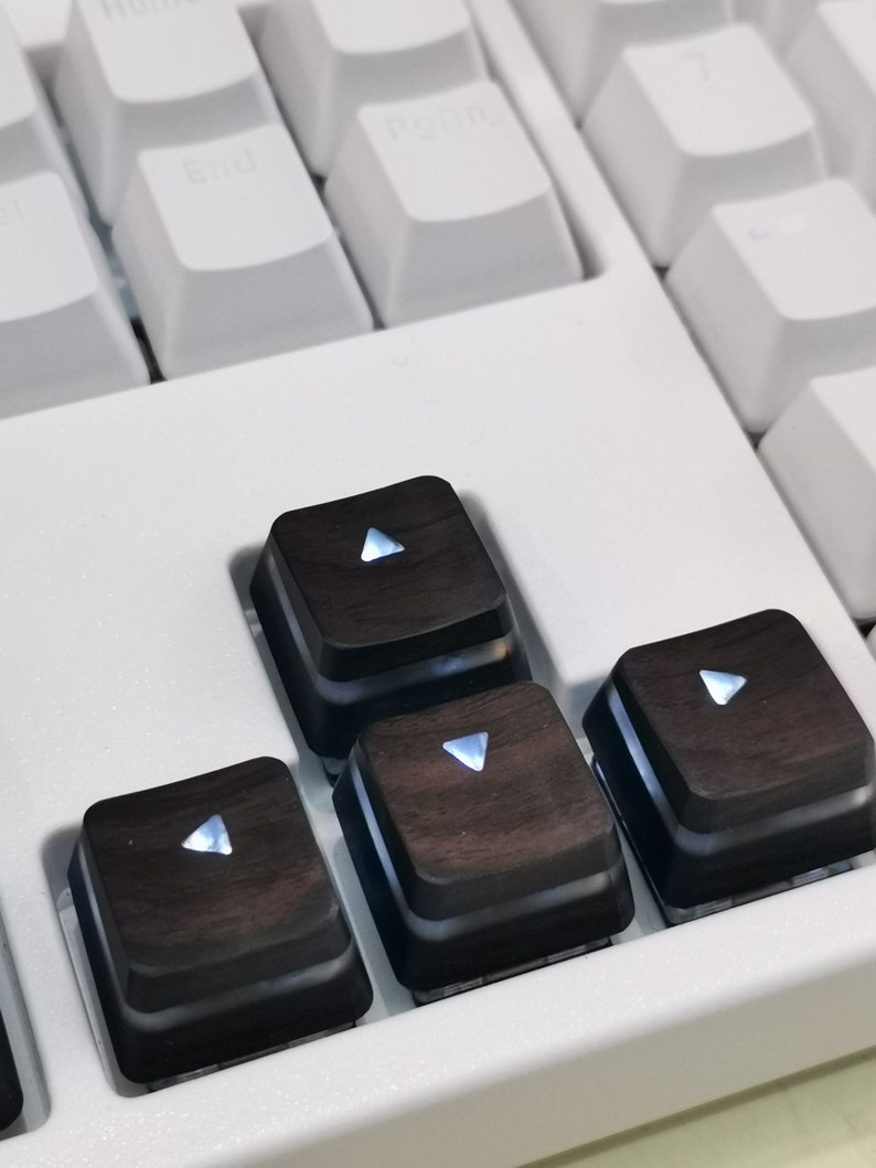 Wooden Pudding Keycaps Translucent Ebony Backlit Artisan Etsy