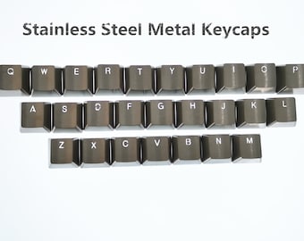 Stainless Steel Metal Keycap,Custom Artisan Keycaps Set Backlight,for Cherry MX Switch Gaming Mechanical Keyboards,Gift for him,Gift for her