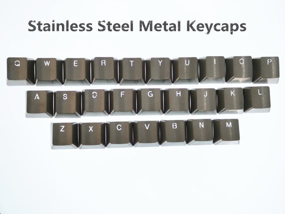 Stainless Steel Metal Keycap,Custom Artisan Keycaps Set Backlight,for Cherry MX Switch Gaming Mechanical Keyboards,Gift for him,Gift for her