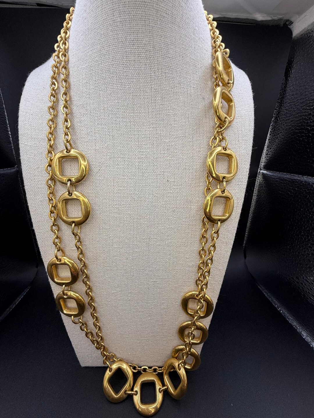 Crown Trifari 48 Inch Long Gold Tone Links and Chain. - Etsy