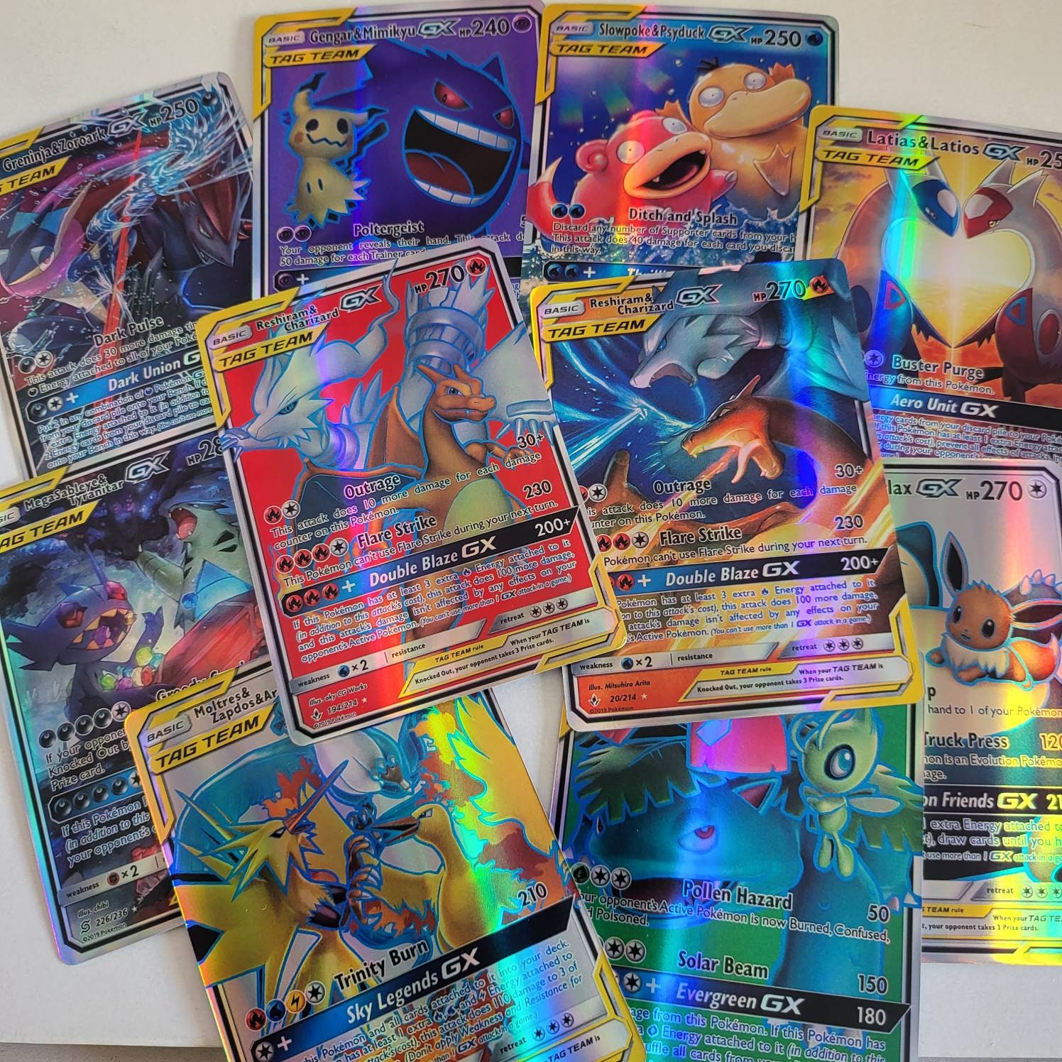 5 Tag Team Cards Bundle Custom Made Pokemon Cards - Etsy