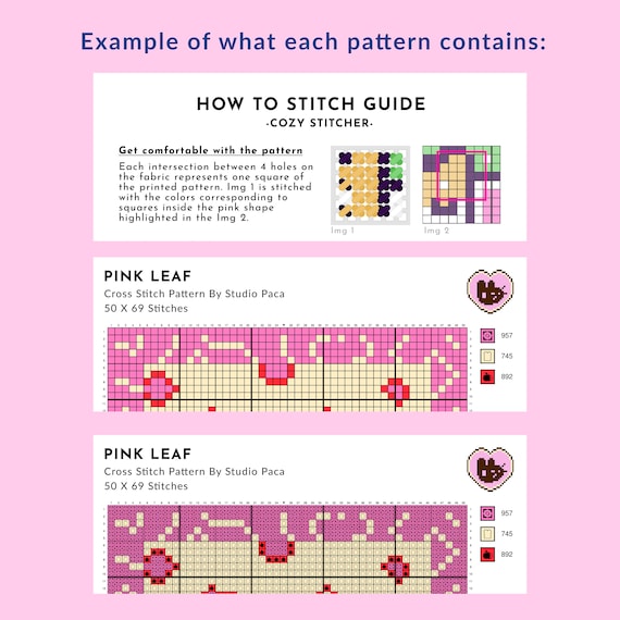 Modern Tumbling Blocks Cross Stitch Needlepoint Pattern PDF 