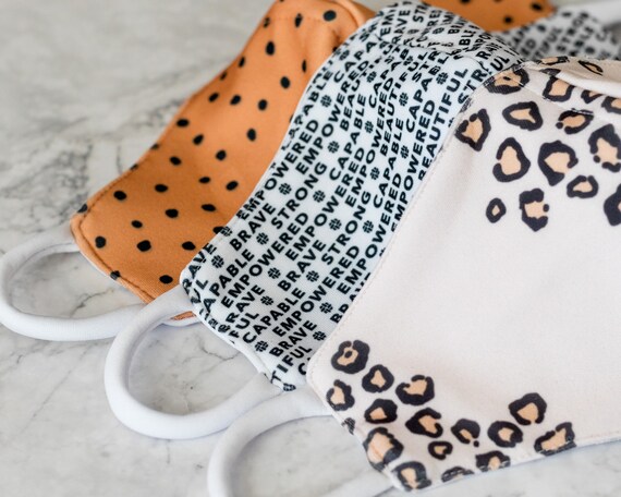 Cute Patterned Neoprene Face Masks with Pocket Filter / Gift for Her