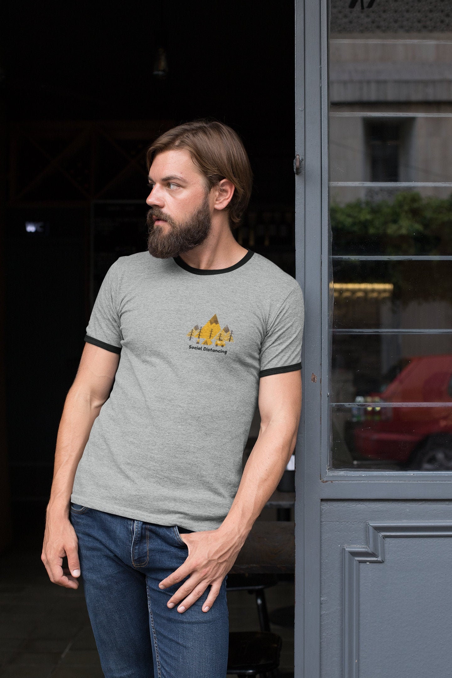 social distancing camping shirt