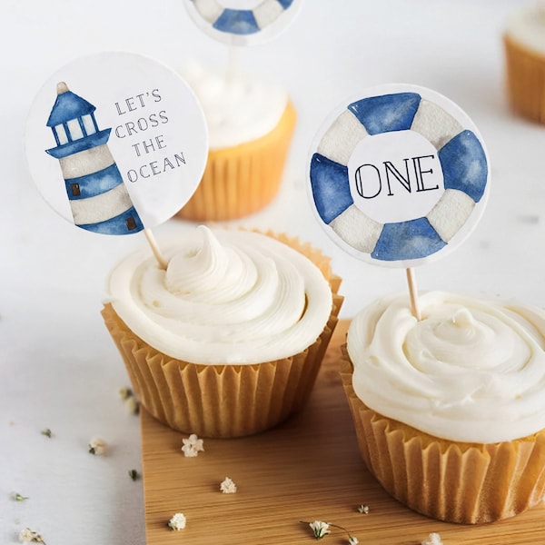 Nautical Cupcake Etsy