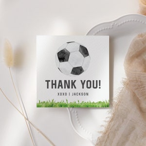 Fußball Geburtstag Geschenkanhänger Vorlage - Bearbeitbare Fußball Thema Geschenkanhänger - Sport Feier Thema - Tor Kick Party - Sofort Download