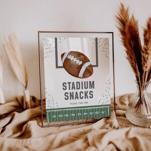 Voetbal verjaardag tafelbord - Custom Gridiron Theme Party Decor - Sportfan Thema Party Borden, Tafelblad Borden - Bewerkbare Instant Download